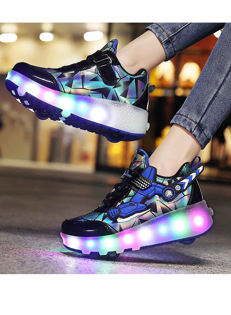 Loquat Rechargeable Children's Boys and Girls Roller Skates Light Skating Wheel Shoes - Image 4