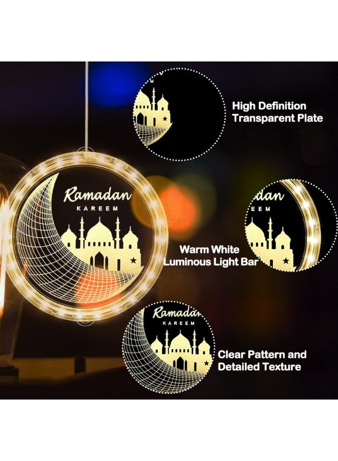 Chielor 3D Ramadan Kareem String Lights, Moon Star LED Hanging String Lights, Eid Mubarak Ramadan Kareem Lights Islam Decor Window Warm Lights Decorations for Home Indoor Wall Bedroom Party Decor - Image 4