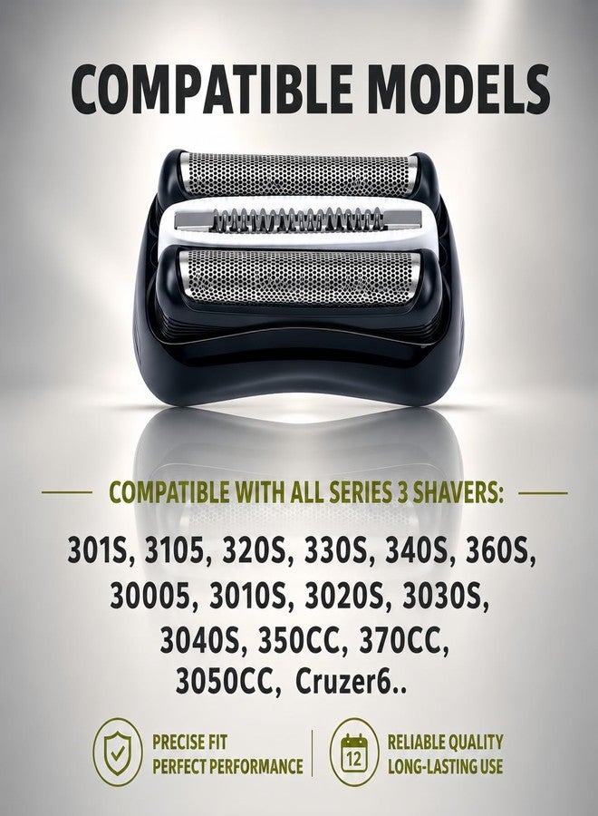 AIJALY Series 3 32B Replacement Heads Compatible with Braun S3 | 3010s 3040s 3090 - Image 3