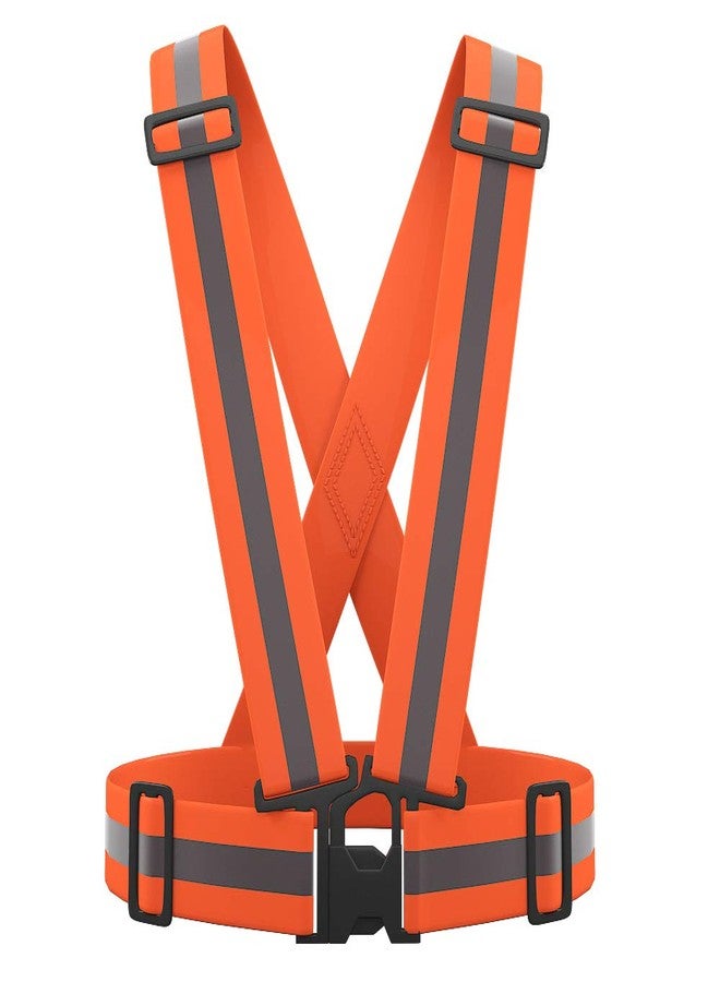 AYKRM 9 Color Reflective Vest with Hi Vis Bands, Fully Adjustable & Multi-Purpose: Running, Cycling, Motorcycle Safety, Dog Walking - High Visibility (Orange, LM-19O) - Image 1