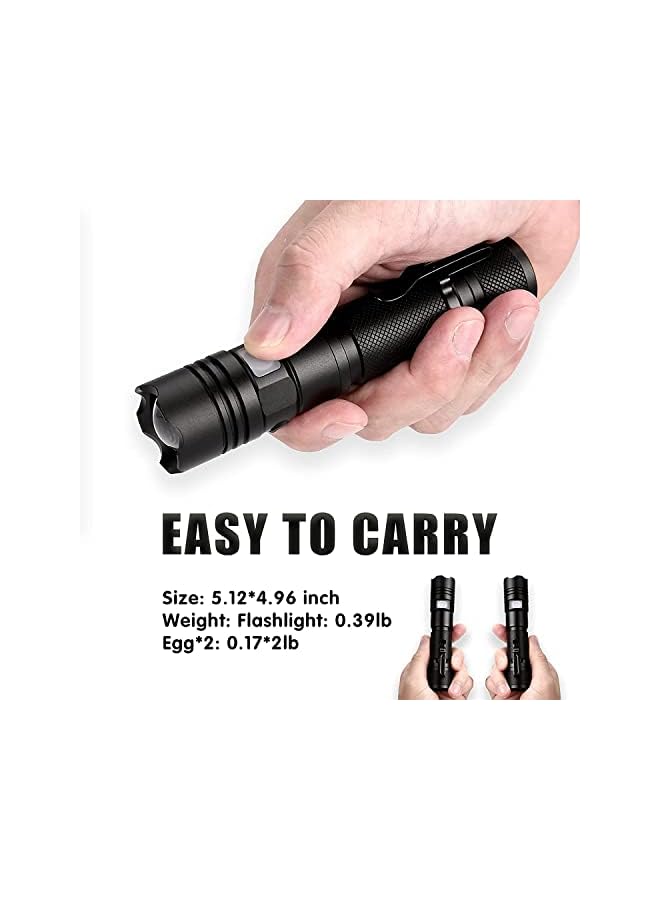 S-TOP LED Flashlight, Super Bright Rechargeable Torch Light, Handheld with 5 Modes, Zoomable for Emergency, Outdoor Camping, Power Cut & Safety - Image 3