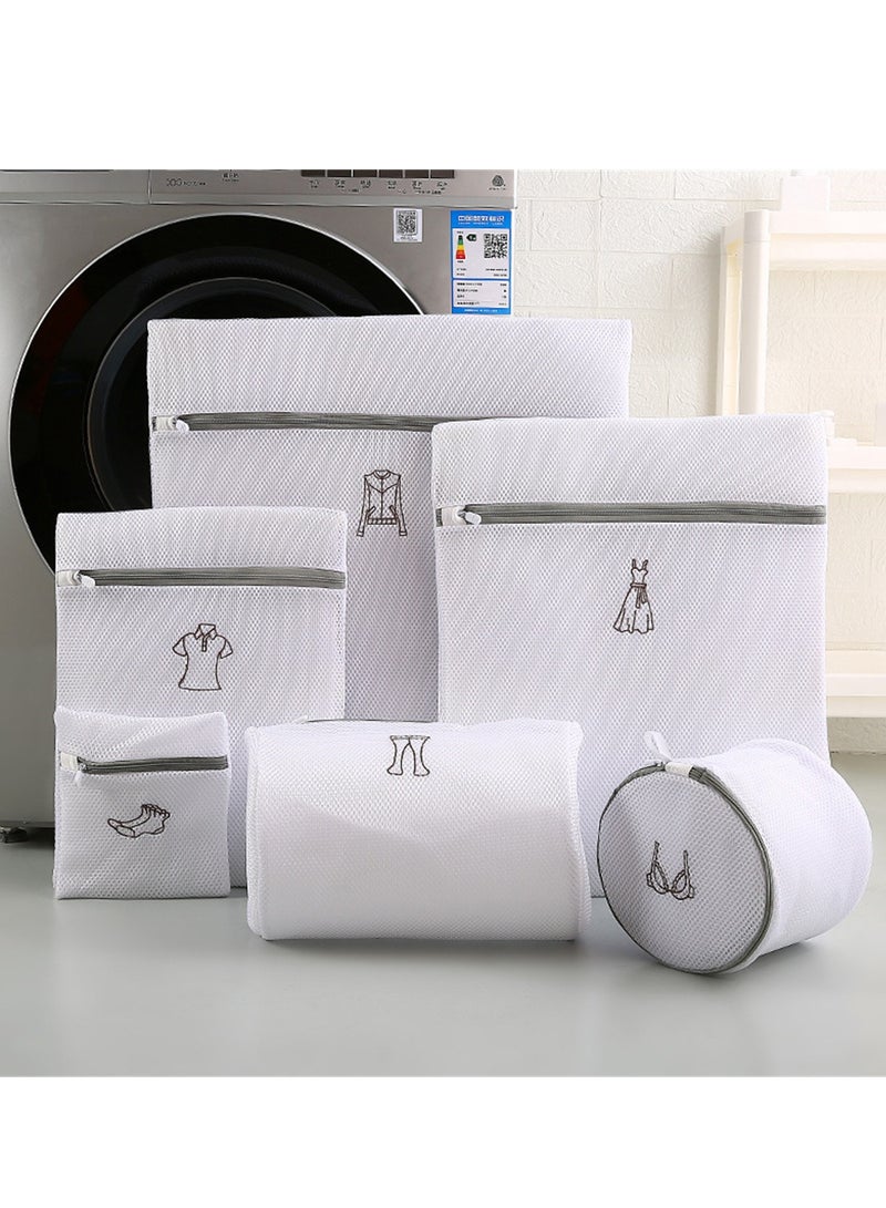 6pcs embroidered wash bag mesh bag thickened double layer bra underwear machine washable clothes laundry bag  - Image 2
