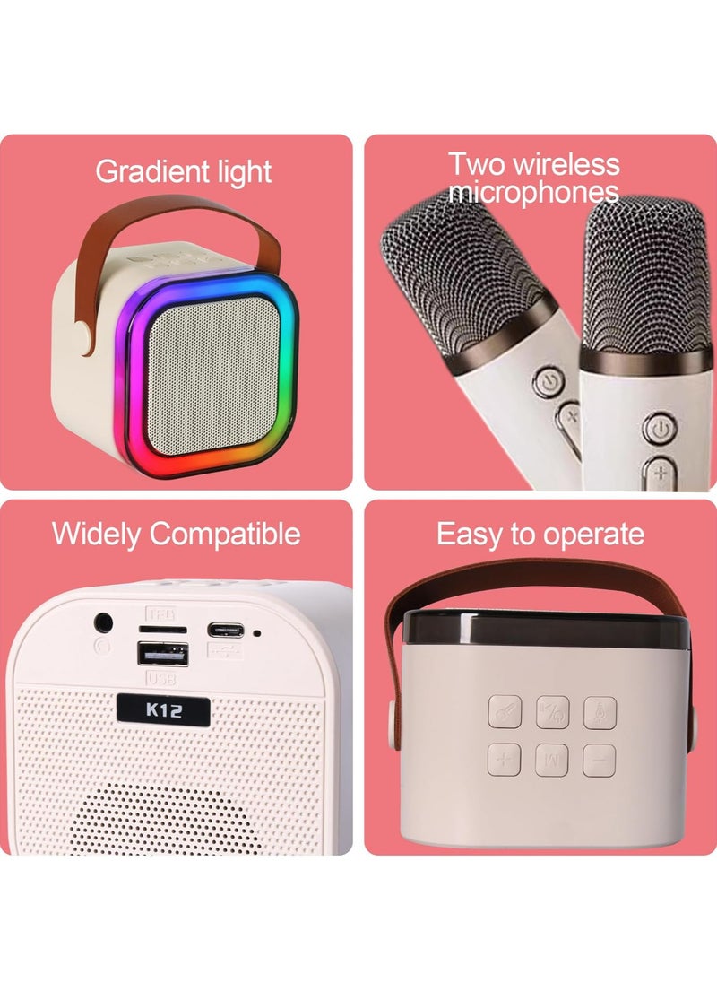 Hihonor Karaoke Machine for Kids, Kids Karaoke Machine Gifts for Girls and Boys Family Party, Kids Karaoke Machine for Girls with 2 Wireless Microphones, Mini Portable Bluetooth Speaker (Black)  - Image 5