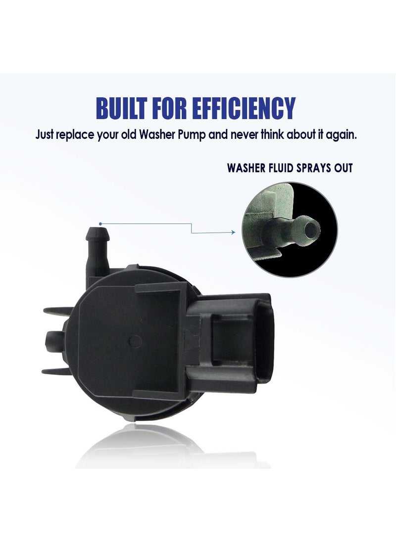 Mean Mug Auto 201525-232316D Windshield Washer Pump w/Grommet - Washer Motor Compatible with Toyota, Lexus, Scion, Mazda, Honda - Replaces OEM #: 85330-60190, 85330-AE010, 85330-60180  - Image 5