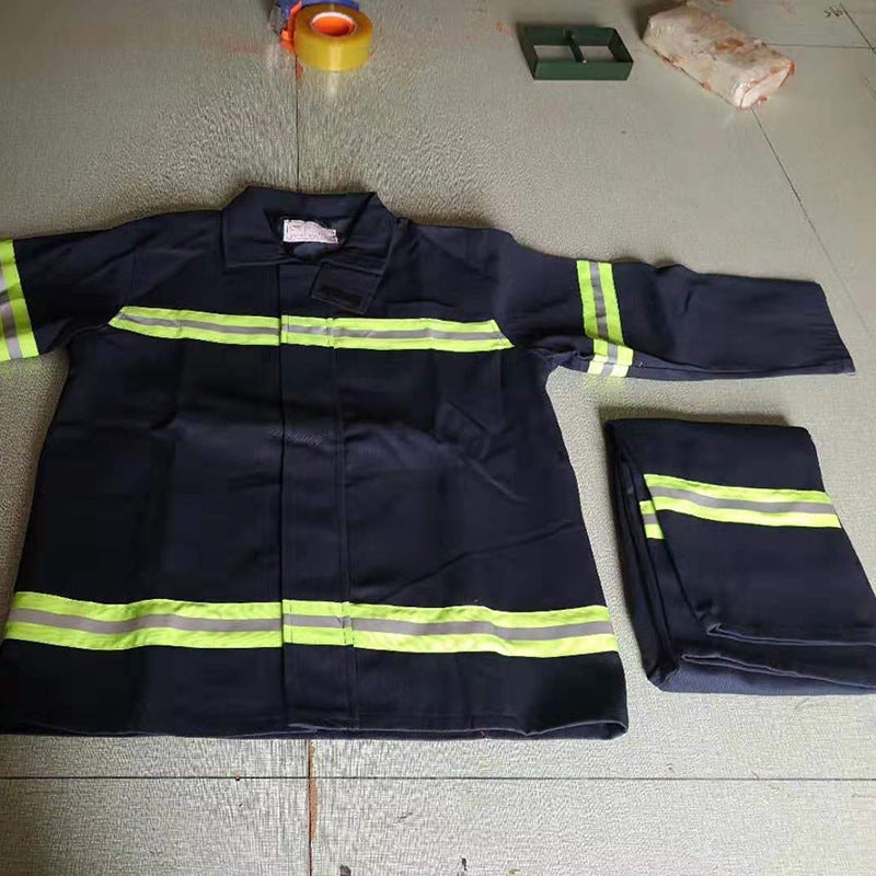 02 fire fighting clothes, single fire clothing, fire drill training clothes, spring and autumn fire clothing L - Image 2