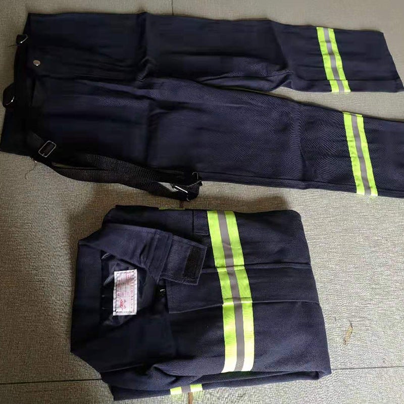 02 fire fighting clothes, single fire clothing, fire drill training clothes, spring and autumn fire clothing L - Image 3