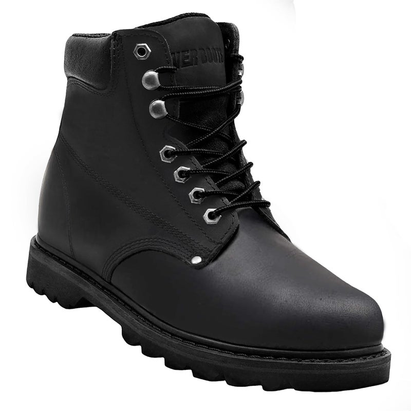 EVERBOOTS Tank S Steel Toe Work Boots for Men Comfort Technology Anti Slip Grip Ultra Shock Absorption Heavy Duty Leather Boot Safety Industrial Workwear Construction Size 85D Black