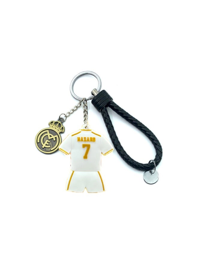 Generic Paris/Real Madrid/Juventus Jersey Braided Rope Keychain Accessory Pendant Bag Chain Car Keychain Creative Gift for Unisex 