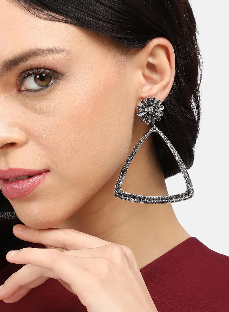 SOHI Daisy Intricate Triangle Artificial Drop Earring Jewellery