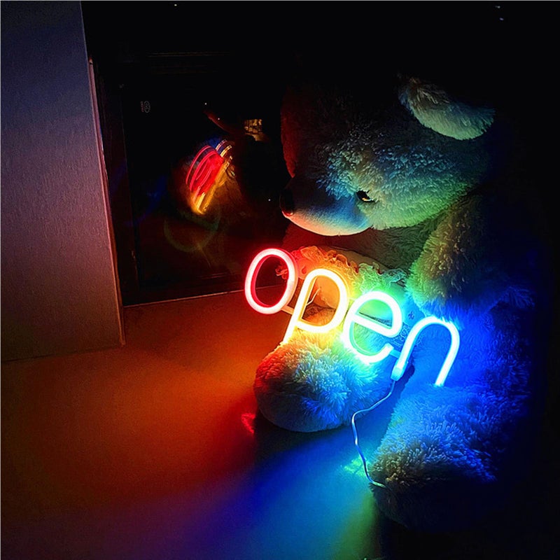 علامة نيون ميني LED مفتوحة لتزيين نوافذ المحلات التجارية في الهواء الطلق مع جهاز تحكم عن بعد - Image 4