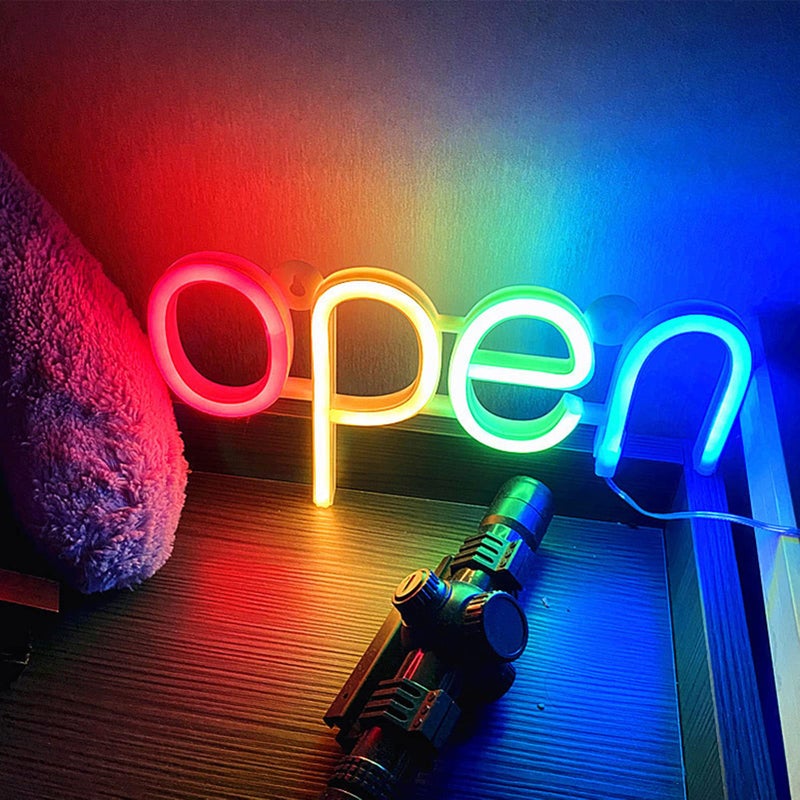 علامة نيون ميني LED مفتوحة لتزيين نوافذ المحلات التجارية في الهواء الطلق مع جهاز تحكم عن بعد - Image 5