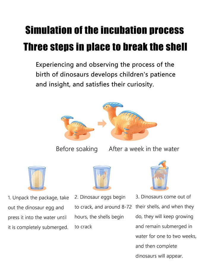 YelaJoy Dinosaur Eggs, Hatching Eggs, Soaking Water Turns Into Bigger Tyrannosaurus Rex, Children's Dinosaur Toys - Image 2