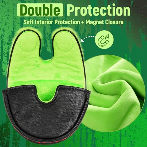 Big Crazy Funny Golf Head Covers, Putter Cover for OZ1 MEZZ 1 MEZZ1 MAX Putters, Center Shaft Mallet Putter Cover with Magnetic Closure, PU Leather Material, Golf Gift for Men and Women, Joker - Image 3