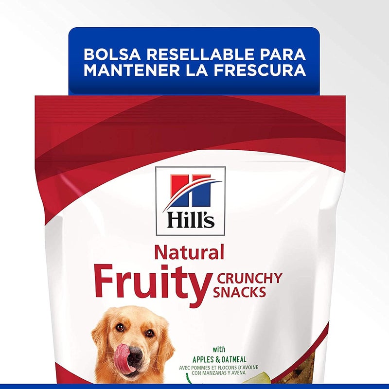 Hills Natural Fruity Crunchy Snacks All Life Stages Great Taste Dog Treats Apples  Oatmeal  8 oz Bag - Image 4
