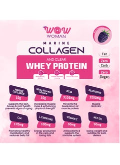 wow woman Whey Protein Isolate with Marine Collagen -Blue Raspberry Flavor-Ideal Nourishment for Skin,- 1.8LB  - Image 2