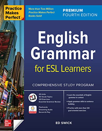 Practice Makes Perfect English Grammar For Esl Learners Premium Fourth Edition 