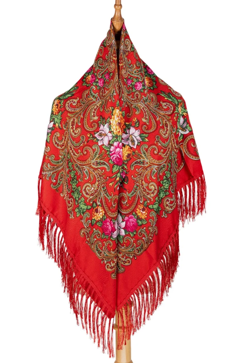 D'Daniela Albina Women's Eastern European Cotton Tassel Shawl