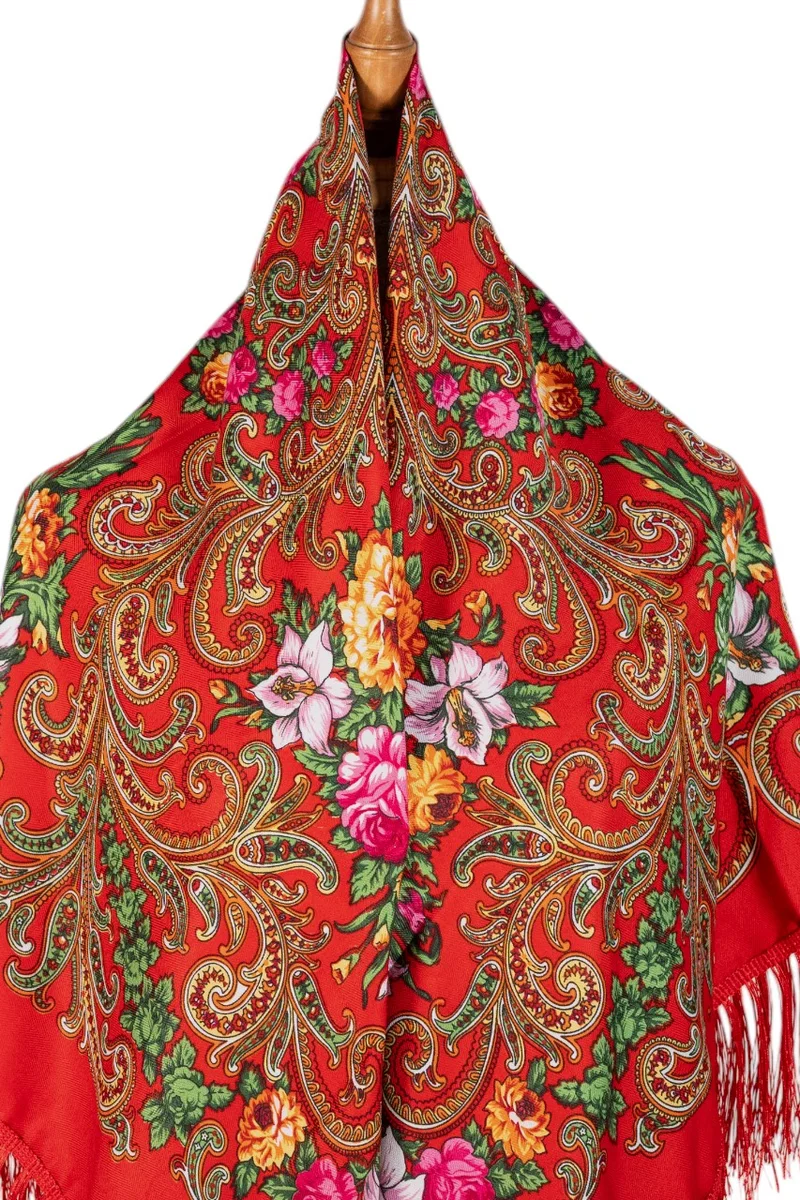 D'Daniela Albina Women's Eastern European Cotton Tassel Shawl