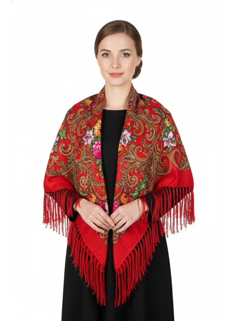 دىدانيالا شال قطن نسائي بتصميم شرقي وأهداب من ألبينيا