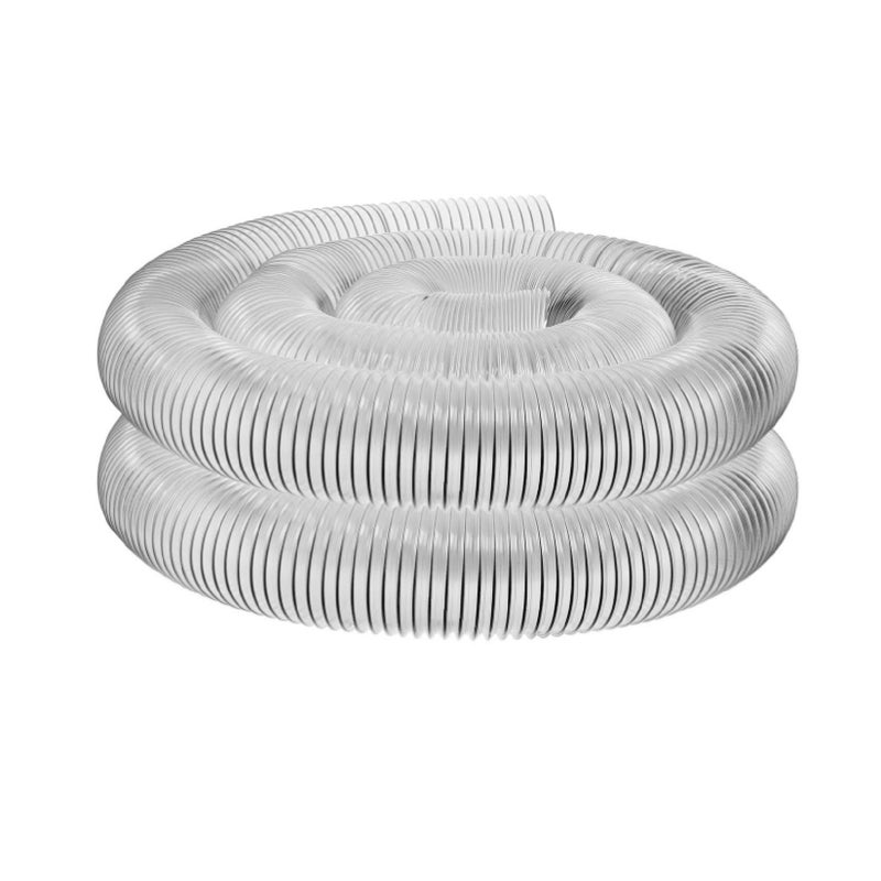 Amylove 25 Inch 5 ft Heavy PVC Dust Collection Hose Flexible Clear PVC Fume Hose with Stainless Steel Wire Coil and Clamp Puncture Resistant Vacuum Fittings Dust Collector Accessories - Image 2