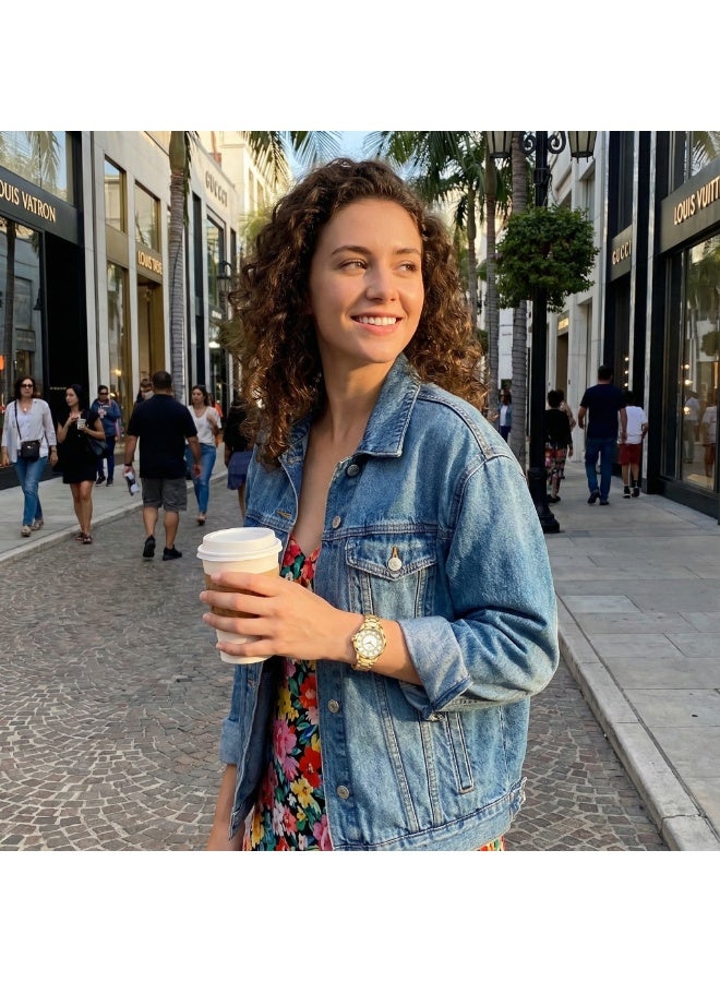 BS Women Fashion Watch Metal Case Band Analog Wrist Watch Glittering Diamond Quartz Watch and Bracelet Set - Image 5