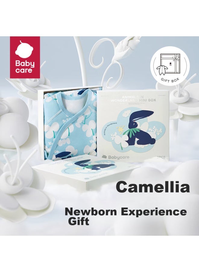 Babycare Babycare Camellia Series Newborn Gift Box, Duokatu Olive Green, Side-buttoned Onesie And Bib Set, 59cm  - Image 1