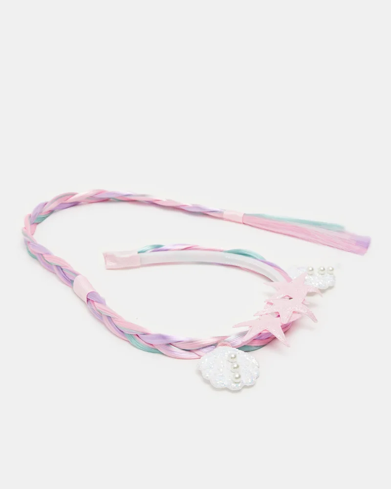 REDTAG Girls Multicolor Headband With Synthetic Hair