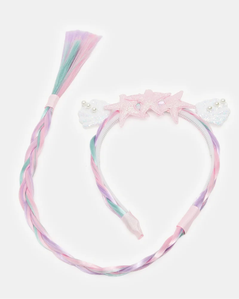 REDTAG Girls Multicolor Headband With Synthetic Hair