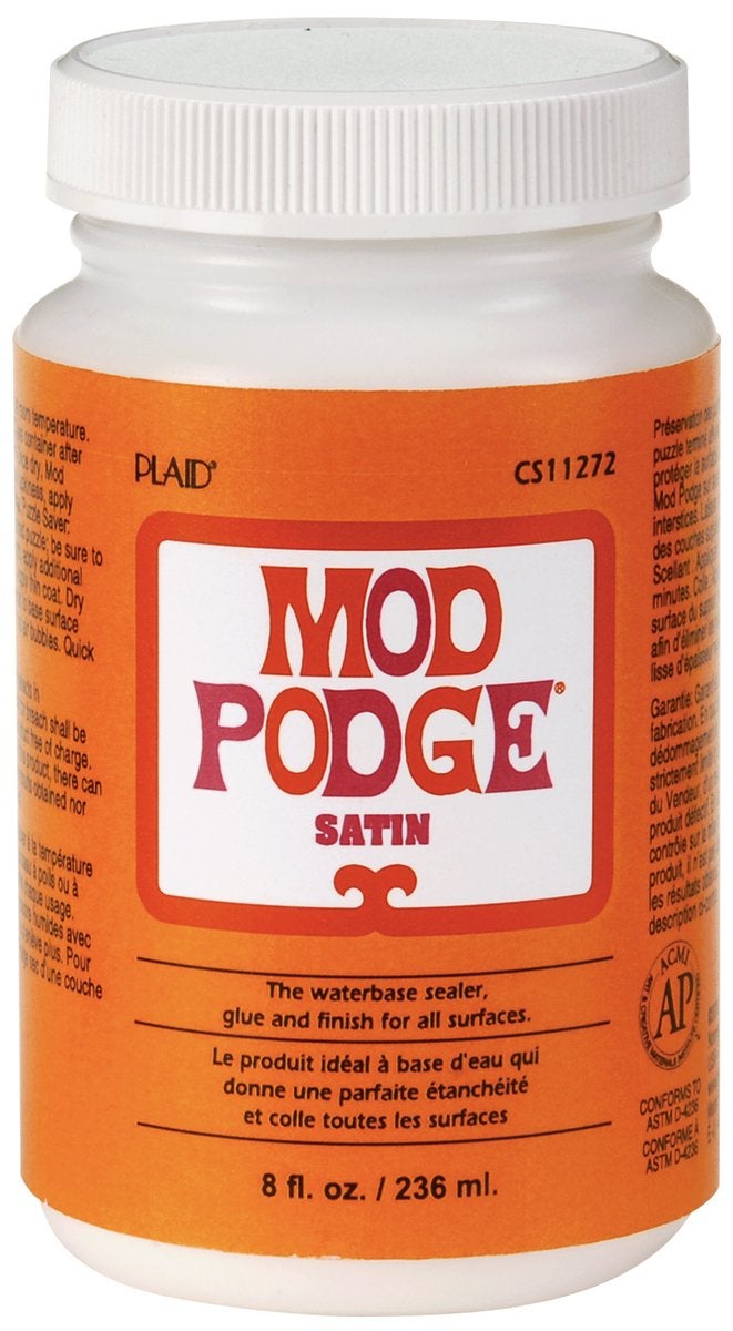 Mod Podge PLCS11272 Water base Sealer, Glue, Satin Finish, 8 oz., Clear - Image 1