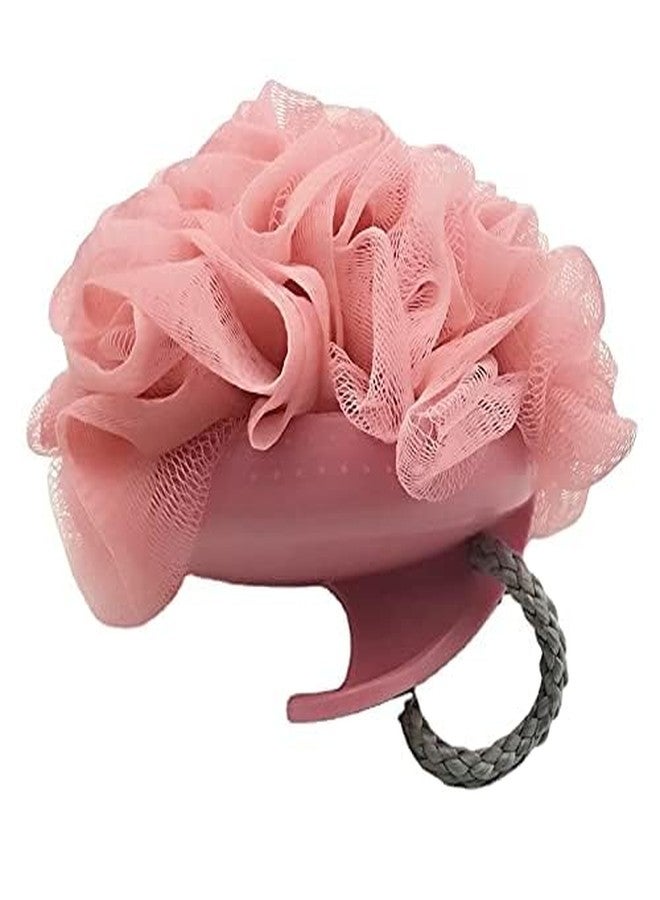 BANIRA Sponge Body Scrubber Bathing Body Wash Puff Loofah for Men Women Baby Kids Loofah with small handle and adhesive sticker (Multicolour) - Image 1