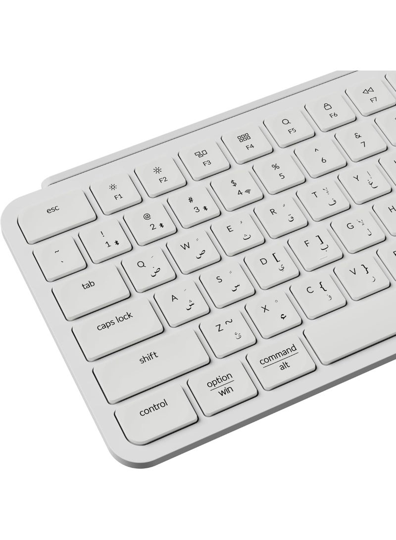 Keychron B1 Pro Ultra-Slim Wireless Keyboard ISO Layout – Arabic & English Legends, 75% Scissor-Switch, Bluetooth 5.2 / 2.4GHz / USB-C, 1200-Hour Battery, Programmable via ZMK - Image 3