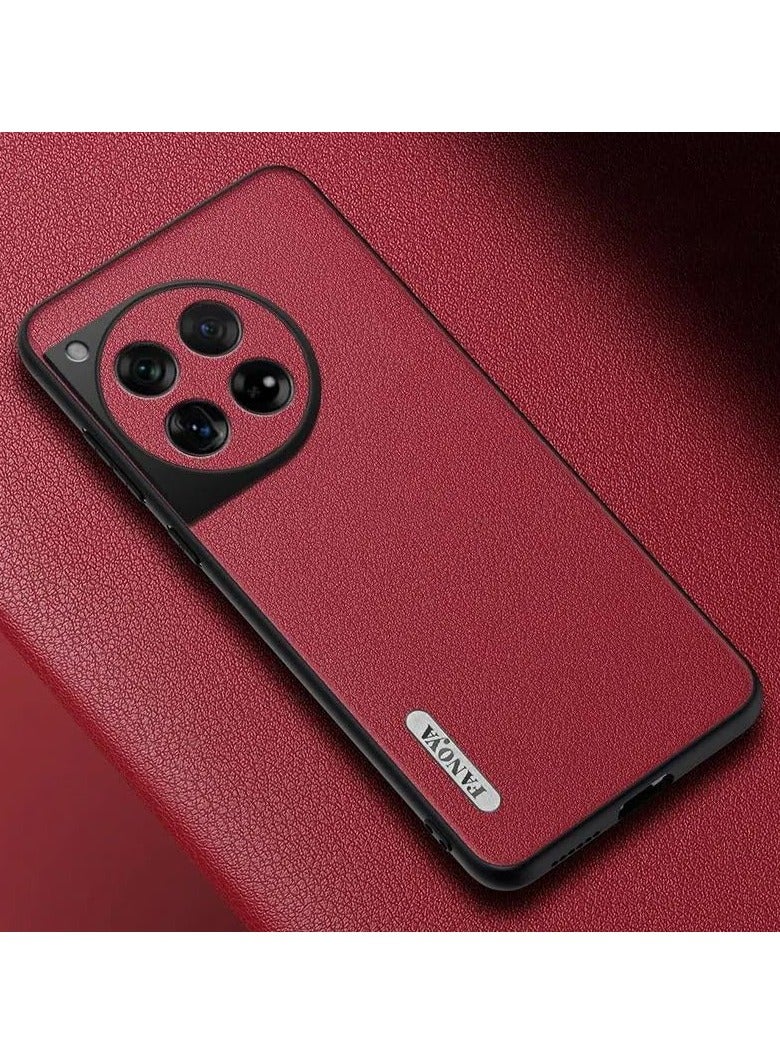 general Luxury PU Leather Case Compatible with OnePlus 12 5G,Back Cover Matte Silicone Full Protection Phone Case for OnePlus 12