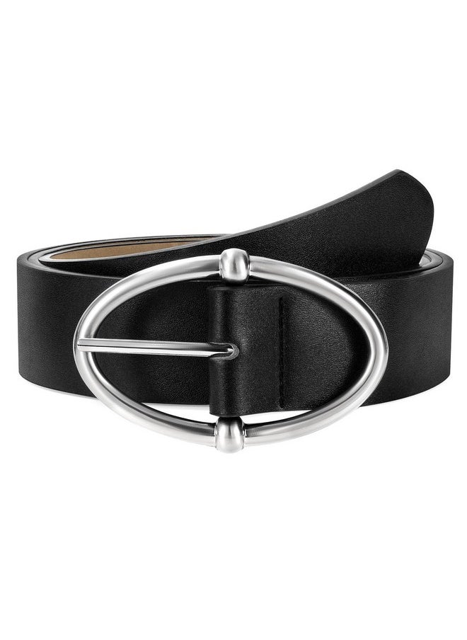 Werforu - Women Leather Belt Fashion Leather Waist Belt For Jean Dress With Gold/Silver Buckle - Image 1
