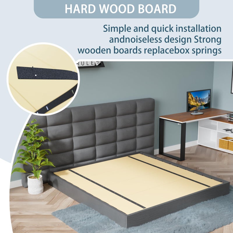 Imperius Heavy Duty Bed Panels Foldable Box Spring, Bunkie Board, Bed Support Slats,60X48 - Image 3
