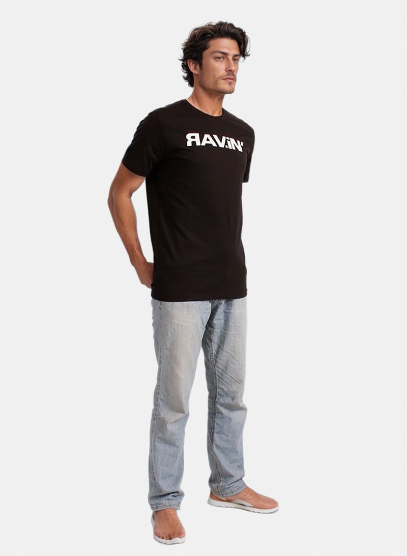Ravin Men's Black Graphic Logo T-Shirt - Image 5