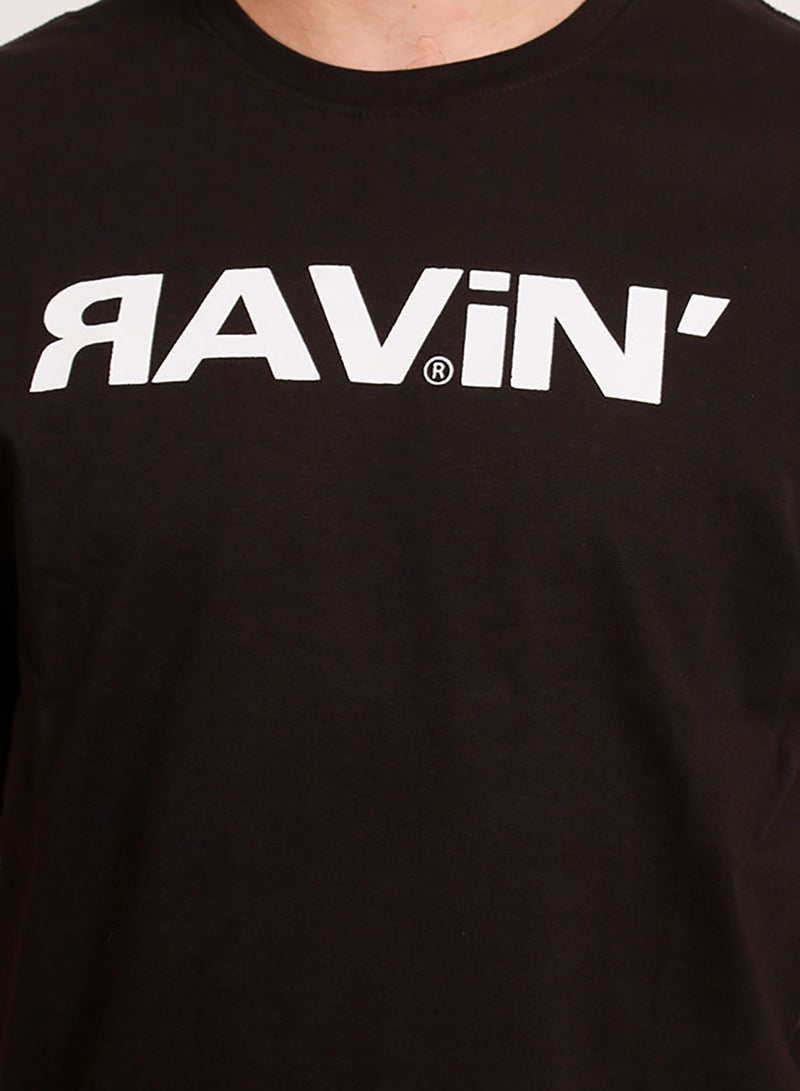 Ravin Men's Black Graphic Logo T-Shirt - Image 3