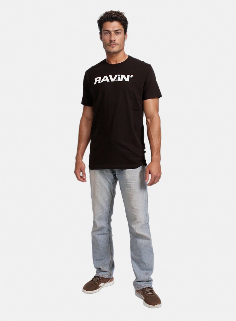 Ravin Men's Black Graphic Logo T-Shirt - Image 4