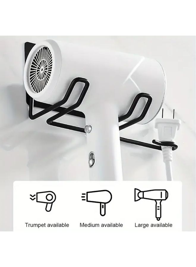 Gray Stainless Steel Hair Dryer Holder Wall Mounted Organizer For Straightener And Curling Iron - Image 4