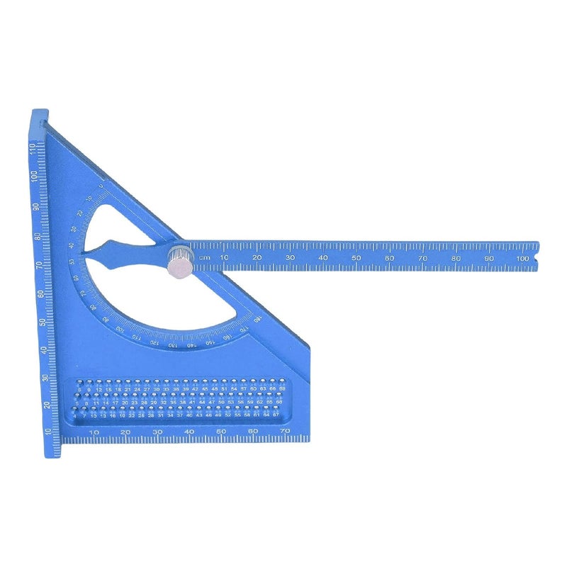 Woodworking Aluminum Alloy Semi Circular Protractor for Adjustable Metric Angle Measurement, Durable Carpenter Ruler for Engineering Projects (Blue) - Image 5