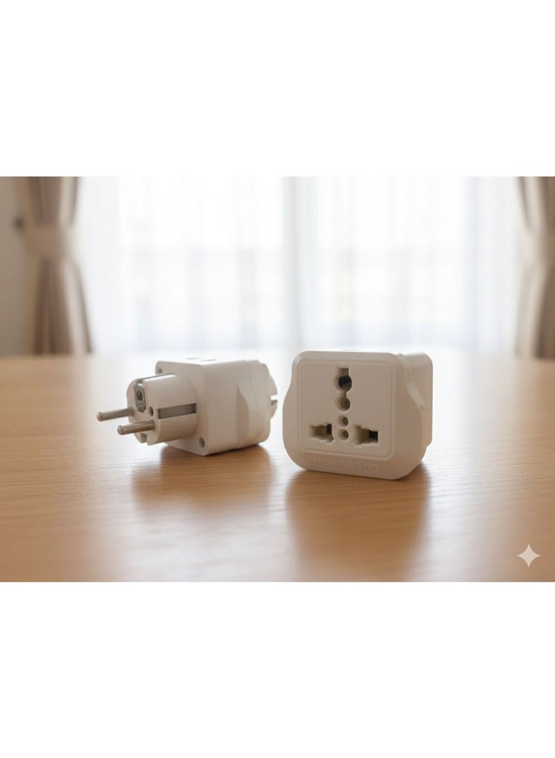 مشترك قابس سفر ثنائي بمنفذين ثلاثي وثنائي عدد 2 - Image 2