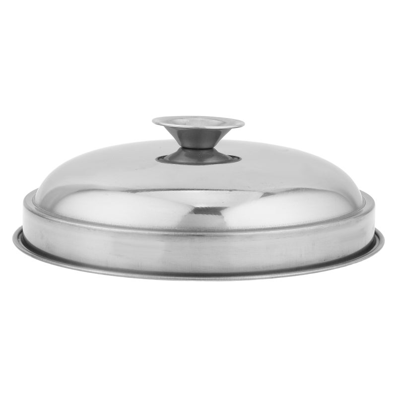 Stainless Steel Steamer Lid with Knob - Cheese Melting Dome - 20cm/8Inch Round Basting Steaming Cover for Flat Top Grilling/Outdoor BBQ/Kitchen Cooking - Image 1