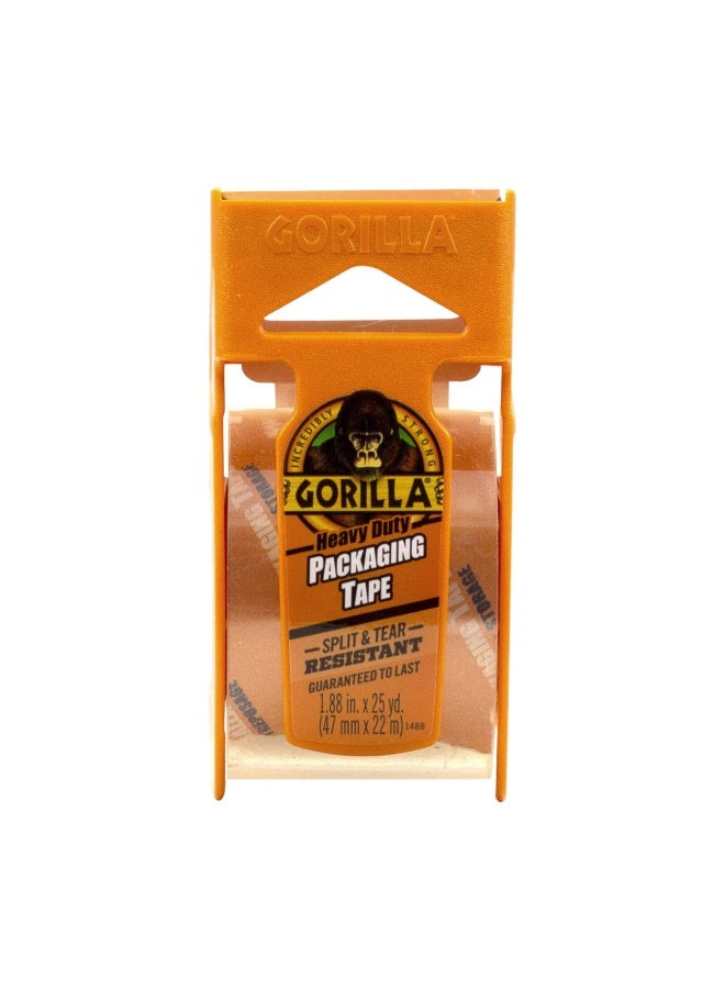 Gorilla Heavy Duty Packing Tape with Dispenser for Moving, Shipping and Storage, 1.88" x 25 yd, Clear, (Pack of 1) - Image 1
