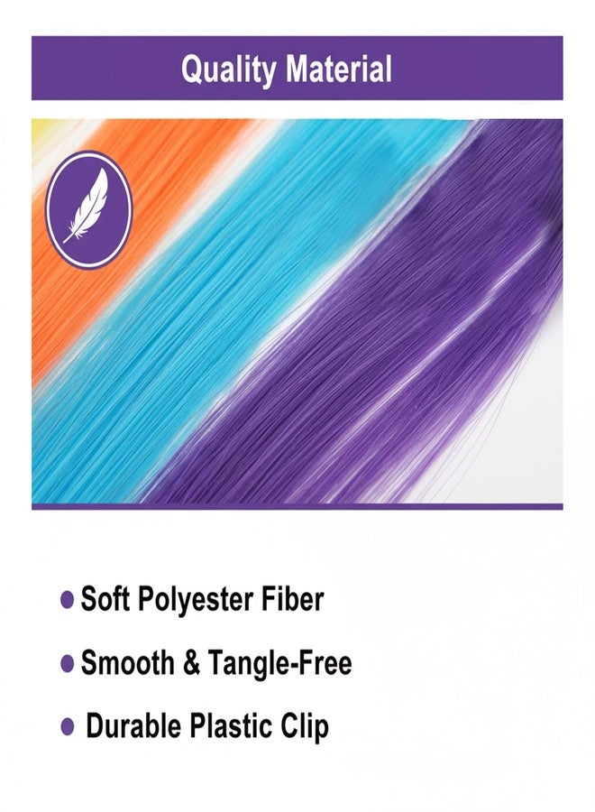 Styquenzer وصلات شعر للأطفال، عبوة من 30 قطعة، وصلات شعر ملونة للبنات، مشابك شعر ملونة، إكسسوارات شعر من النايلون بألوان قوس قزح، مشابك شعر للنساء والفتيات، إكسسوارات ذيل حصان، ملابس تنكرية للحفلات - Image 3