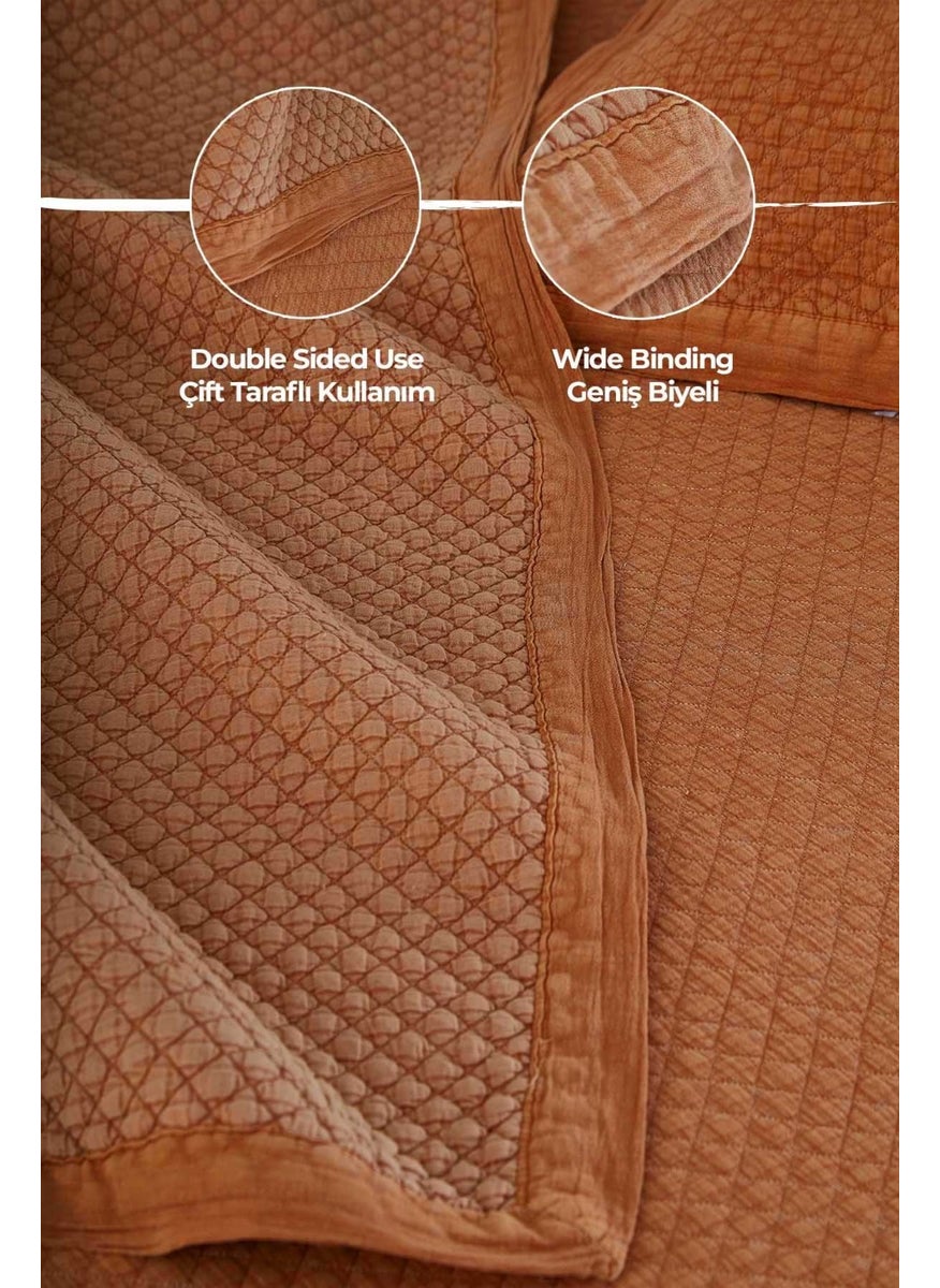 Evlen Home Collection - Cotton Double Special Stone Washed Bedspread Luxury Soft Durable Modern Vitali - Image 1