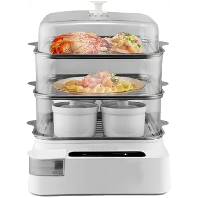 آلة إفطار متعددة الوظائف للطهي بالبخار والطهي بالبخار، جهاز طهي بالبخار الكهربائي الأوتوماتيكي بالكامل، مناسب للمأكولات البحرية والمعكرونة - Image 1