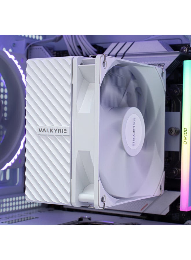 Valkyrie Aq125 White Vk Cpu Air Cooler, 4 Heatpipes, 12Cm Fan, Lga1700, Am5. - Image 4
