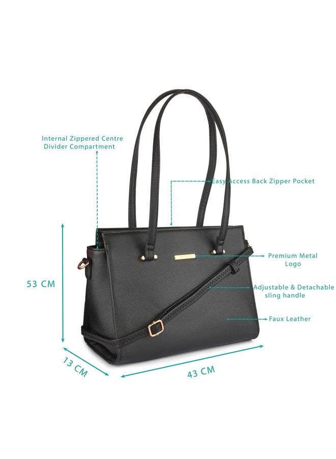 Caprese womens GINTY S Medium BLACK II Satchel - Image 2