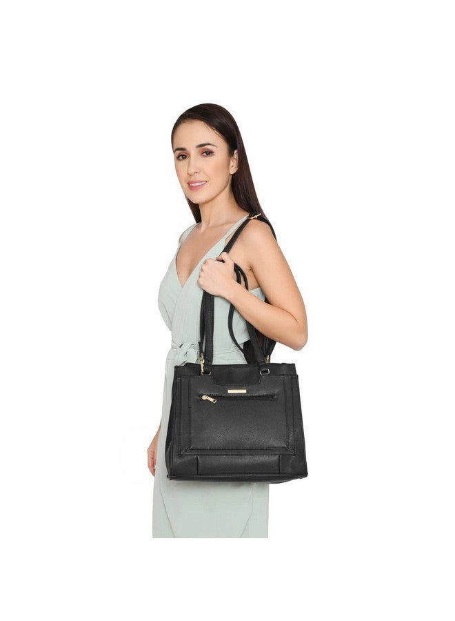 Caprese womens GINTY S Medium BLACK II Satchel - Image 5