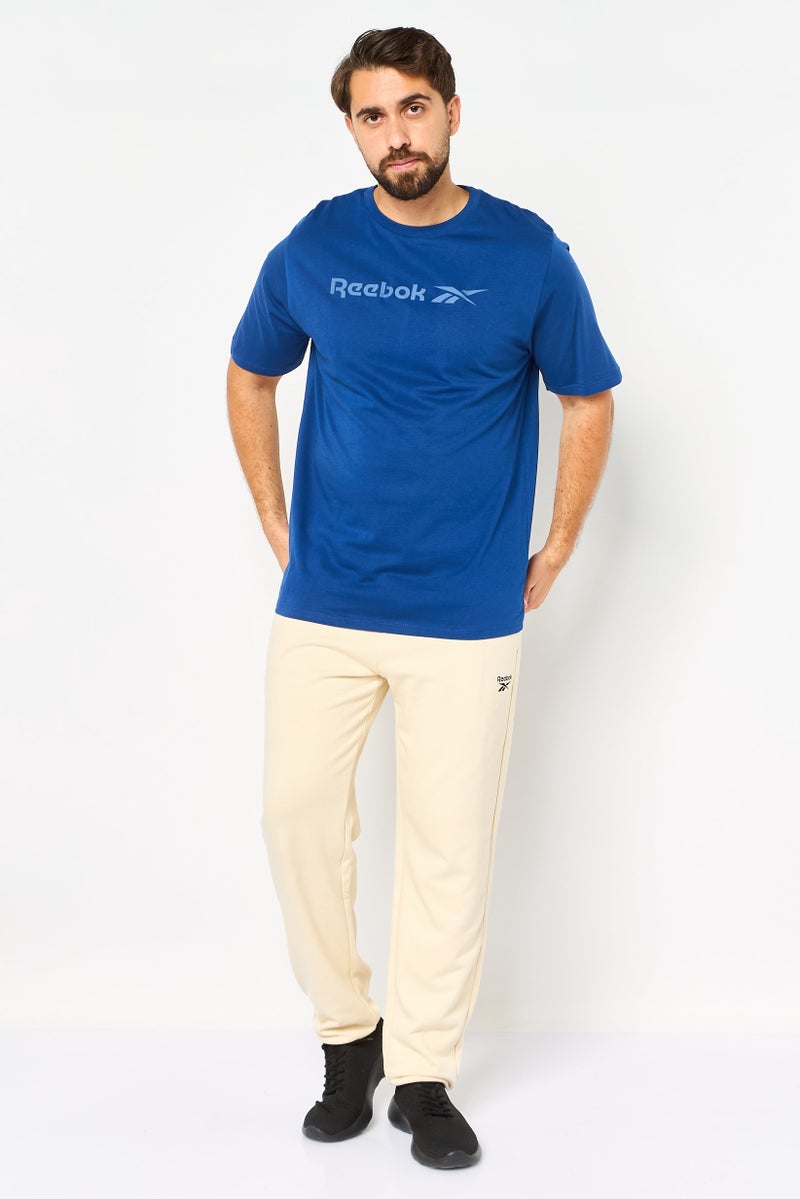 Reebok تي شيرت رياضي للرجال بأكمام قصيرة مناسب في الهواء الطلق، أزرق - Image 2