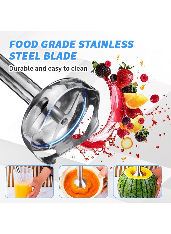 4 In 1 Electric Hand Blender, Hand Mixer, Meat Grinder, Egg Beater, 500ml Chopping Bowl, 700ml Beaker, Stainless Steel, Perfect for Blending, Chopping, Whisking  - Image 5